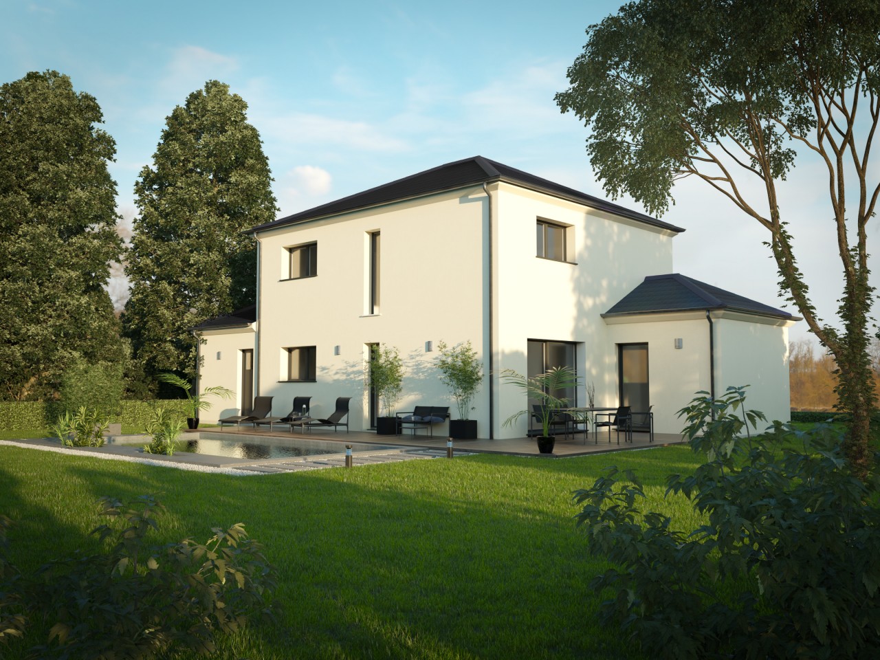 Construction sur mesure maison terasse